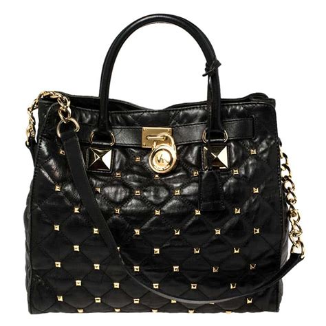 michael kors pvc signature hamilton north south tote in black|michael michael kors hamilton whipped north south large tote black.